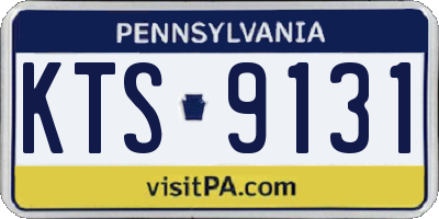 PA license plate KTS9131