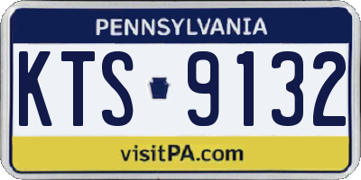 PA license plate KTS9132