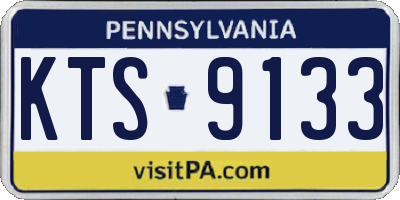 PA license plate KTS9133