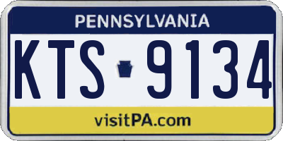 PA license plate KTS9134