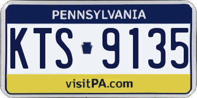 PA license plate KTS9135