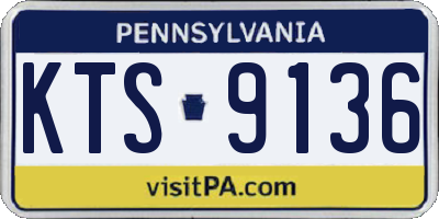 PA license plate KTS9136