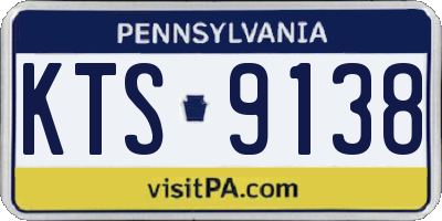 PA license plate KTS9138