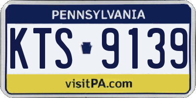 PA license plate KTS9139