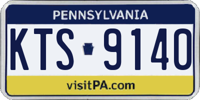 PA license plate KTS9140