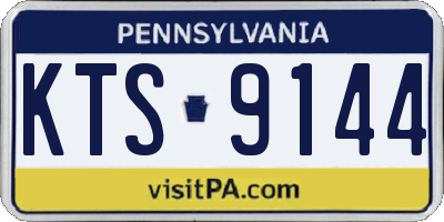 PA license plate KTS9144