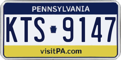 PA license plate KTS9147