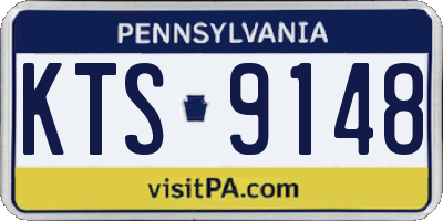 PA license plate KTS9148