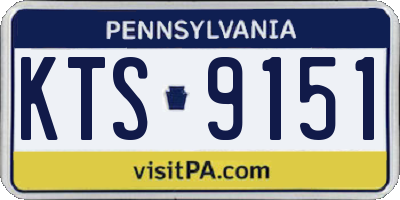 PA license plate KTS9151