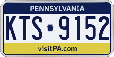 PA license plate KTS9152
