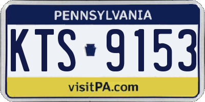 PA license plate KTS9153