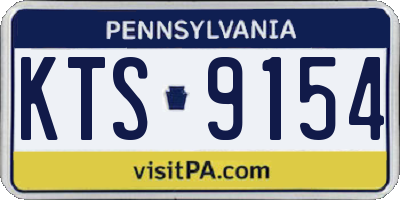 PA license plate KTS9154