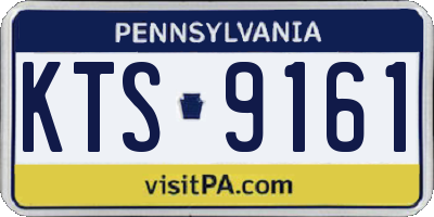 PA license plate KTS9161