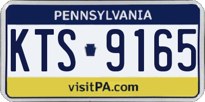 PA license plate KTS9165