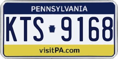 PA license plate KTS9168