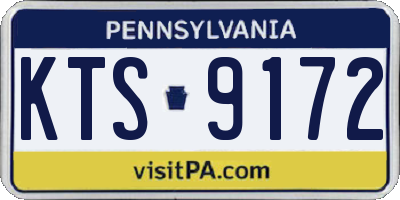 PA license plate KTS9172