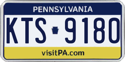 PA license plate KTS9180