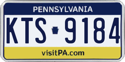PA license plate KTS9184