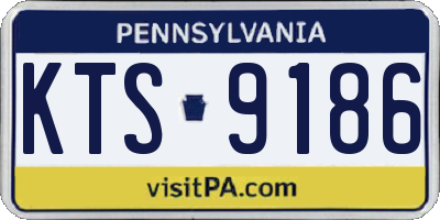 PA license plate KTS9186