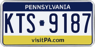 PA license plate KTS9187