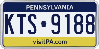 PA license plate KTS9188