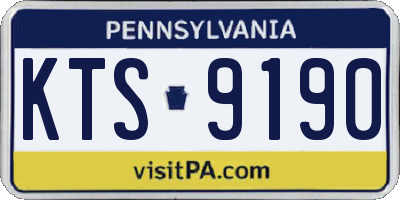 PA license plate KTS9190