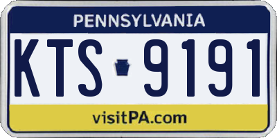 PA license plate KTS9191