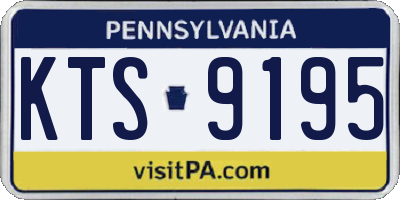 PA license plate KTS9195