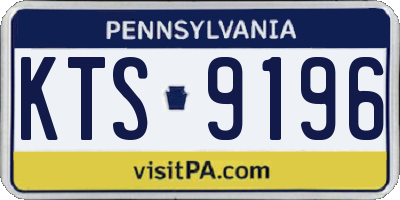 PA license plate KTS9196