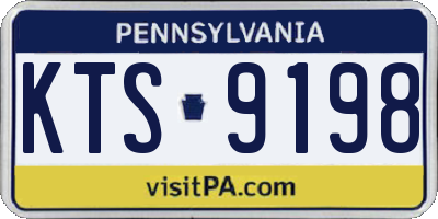 PA license plate KTS9198