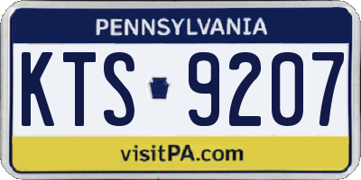 PA license plate KTS9207