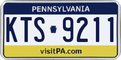 PA license plate KTS9211