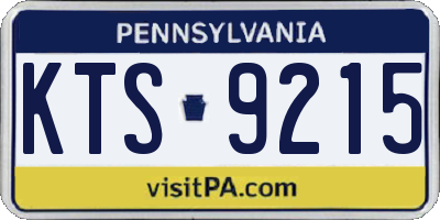 PA license plate KTS9215