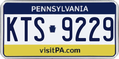 PA license plate KTS9229