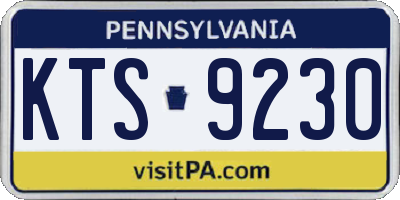 PA license plate KTS9230