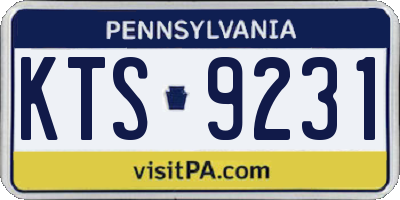 PA license plate KTS9231