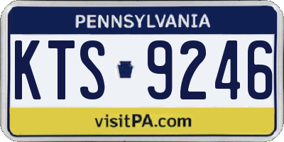 PA license plate KTS9246