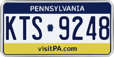 PA license plate KTS9248