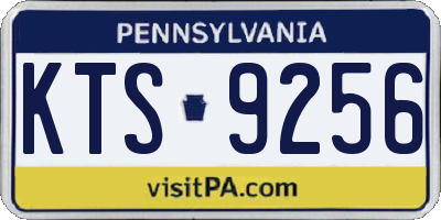 PA license plate KTS9256