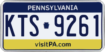PA license plate KTS9261