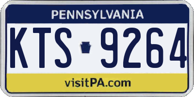 PA license plate KTS9264