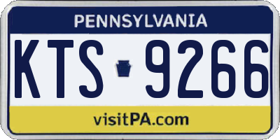 PA license plate KTS9266