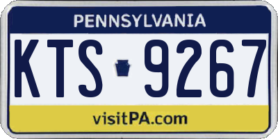 PA license plate KTS9267