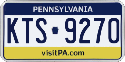 PA license plate KTS9270