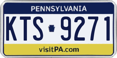 PA license plate KTS9271