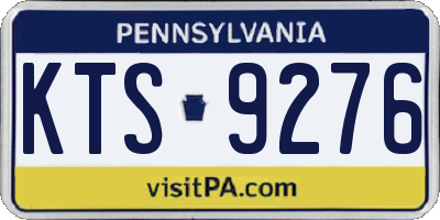 PA license plate KTS9276