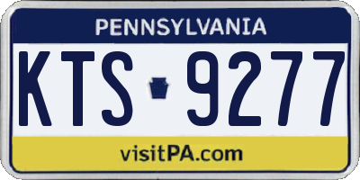 PA license plate KTS9277