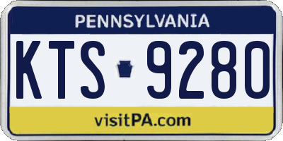 PA license plate KTS9280
