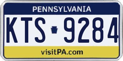 PA license plate KTS9284