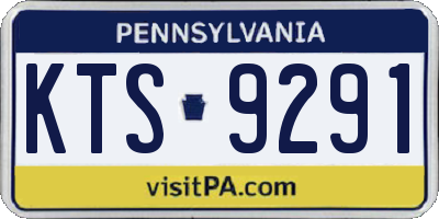 PA license plate KTS9291